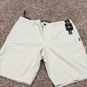 O'Neill Men's Off-White Flat Front Shorts